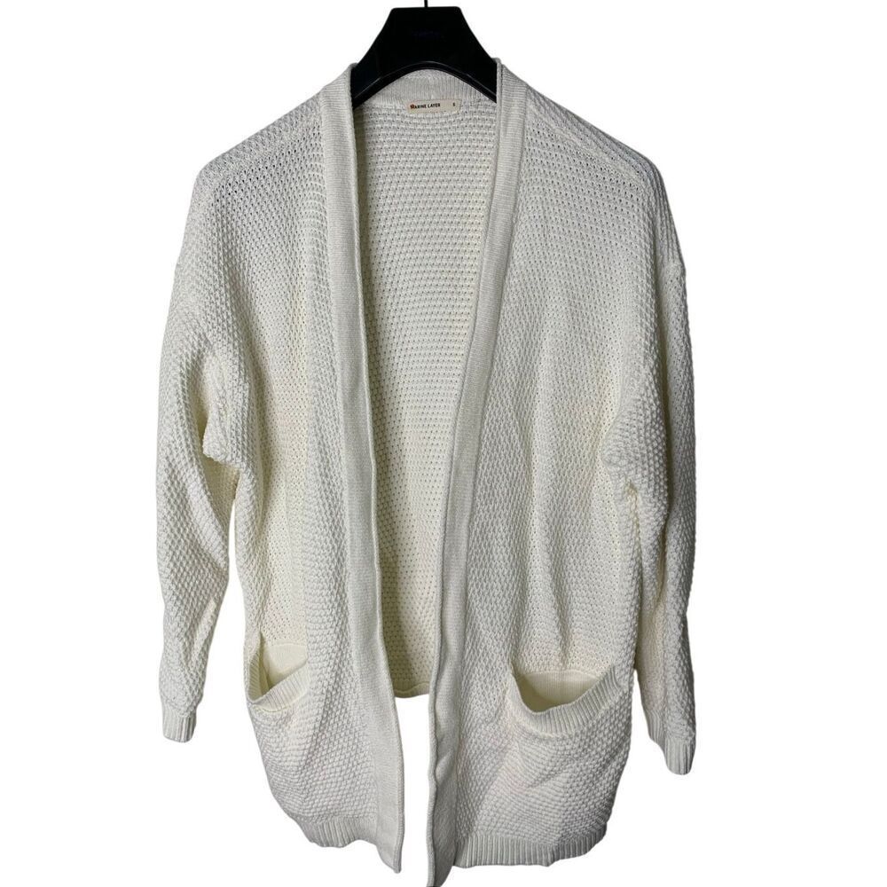 Marine Layer Catalina open knit cardigan sweater cotton women's size small
